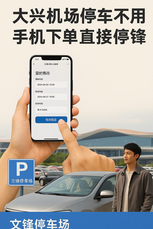 文鋒停車車主全程可視化，大興機場停車過程自己掌控